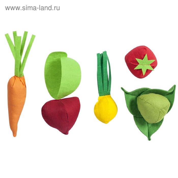 фото Набор овощей, 5 предметов, с карточками paremo