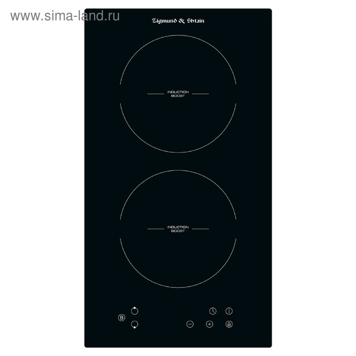 Варочная поверхность Zigmund & Shtain CI 33.3 B, индукционная, 2 конфорки, сенсор, чёрная