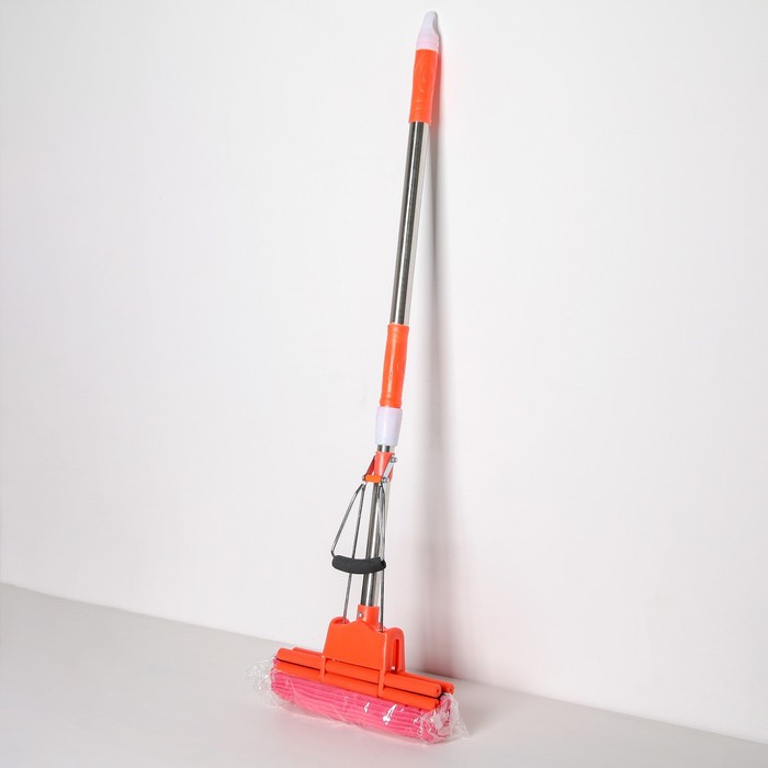 Швабра PVA с двойным роликом, телескопическая стальная ручка 89-107 см