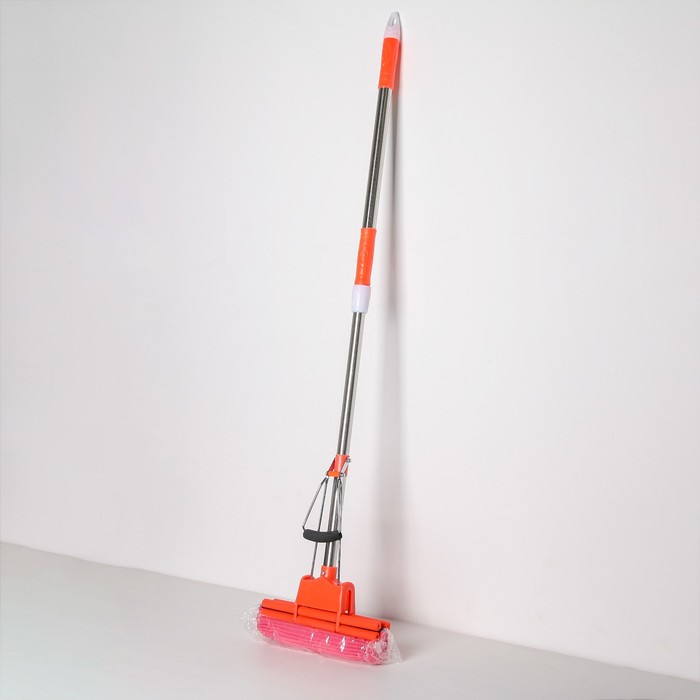 Швабра PVA с двойным роликом, телескопическая стальная ручка 89-107 см