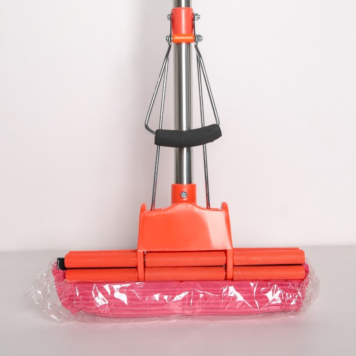 Швабра PVA с двойным роликом, телескопическая стальная ручка 89-107 см