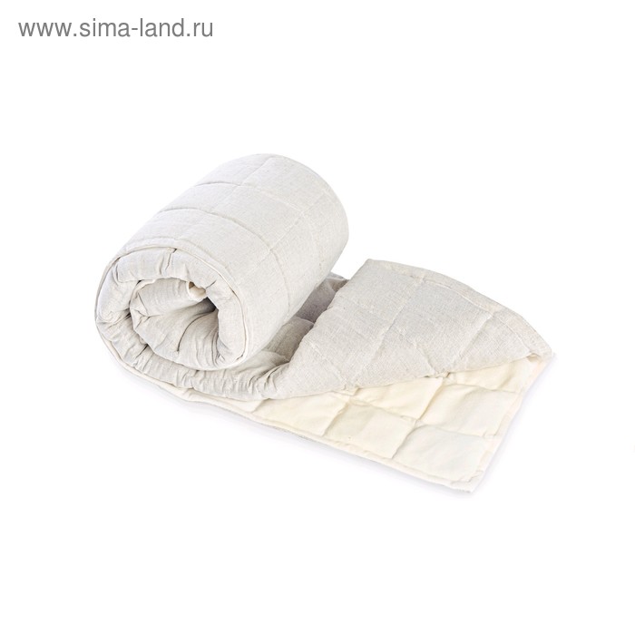 Одеяло утяжелённое, размер 110 × 140 см, лузга гречихи, лён/флис