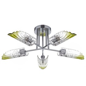 

Люстра 7071/5 5х60W Е27 хром/белый с зеленым
