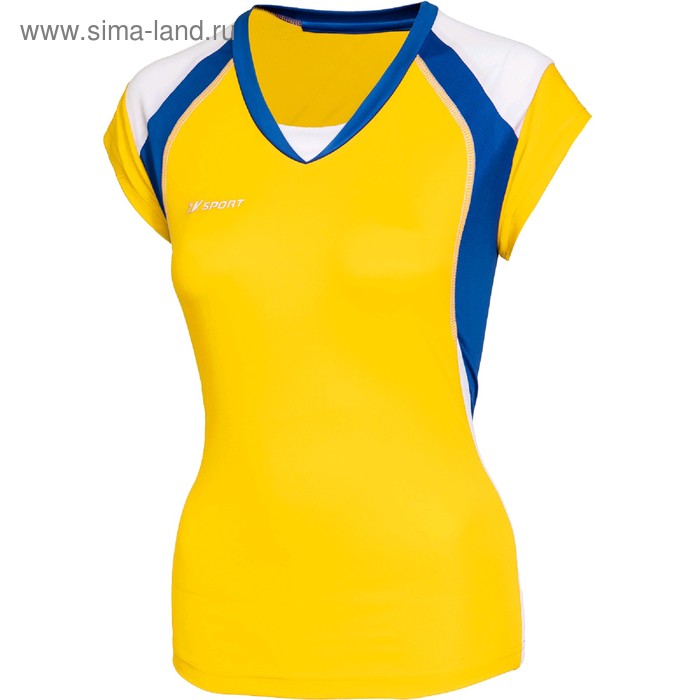 фото Женская волейбольная майка 2k sport energy, yellow/royal/white, m 2к
