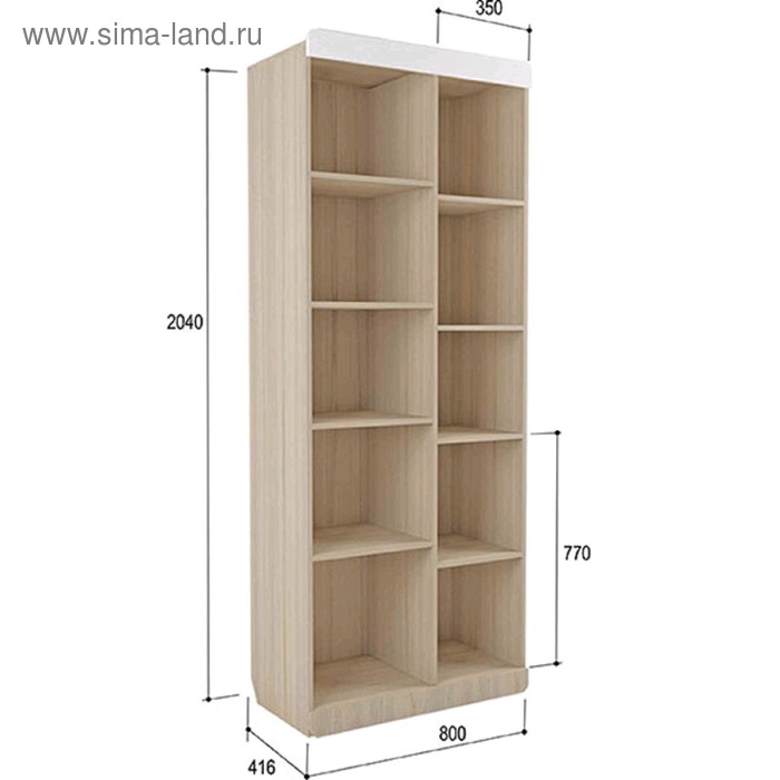 фото Пенал со стеклом «стиль 5.3», 800 × 416 × 2040 мм, цвет туя светлая / лайм аквилон