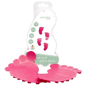 Антискользящие коврики для ванной Everyday Baby, с индикатором температуры, цвет розовый, 4 шт.   50 Ош