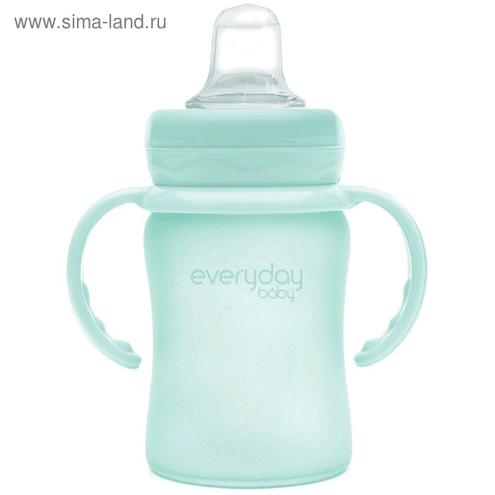 Бутылочка-поильник для кормления Everyday Baby, с мягким носиком, цвет мятный, 150 мл