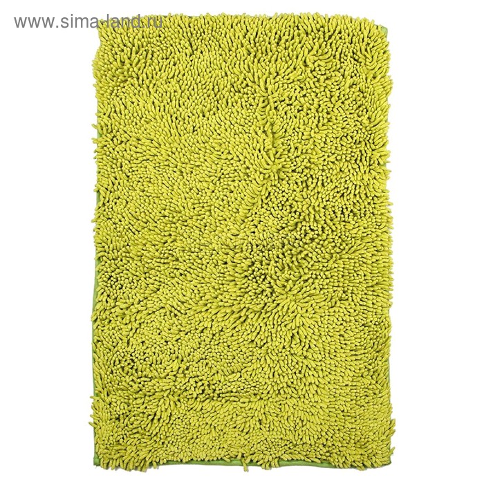 фото Коврик для ванной комнаты iddis green leaf mid181c, 50х80 см, хлопок