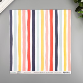 

Бумага для скрапбукинга двусторонняя "Sunshine Stripes" 30.5х30.5 см, 190 гр/м2