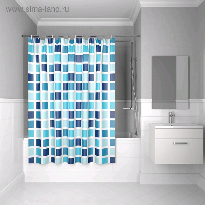 фото Штора для ванной комнаты iddis b63p218i11, 200x180 см, полиэстер