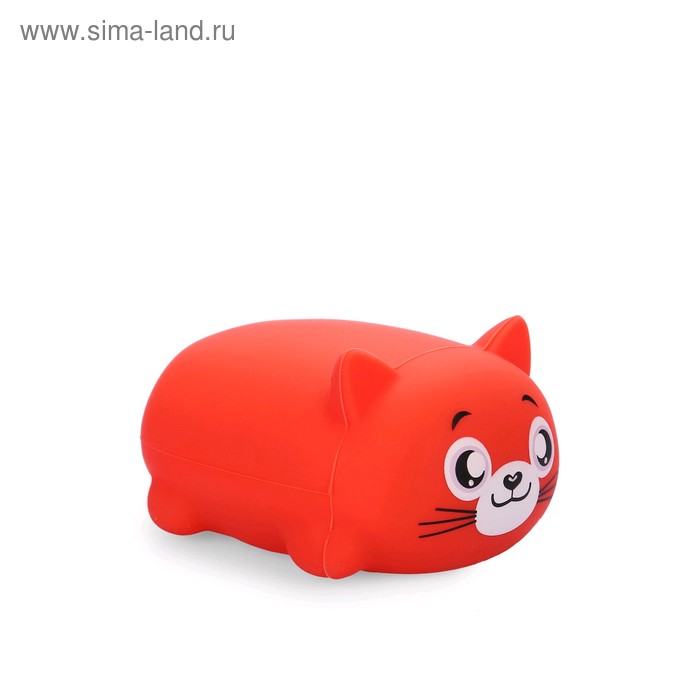Игрушка музыкальная Happy Baby Soft & Joy «Котик», цвет красный