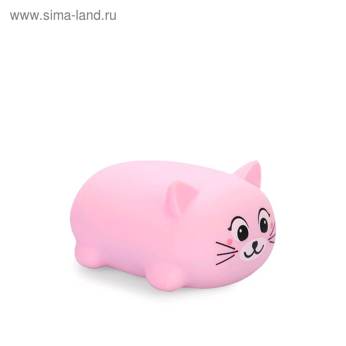   Сима-Ленд Игрушка музыкальная Happy Baby Soft & Joy «Котик», цвет розовый