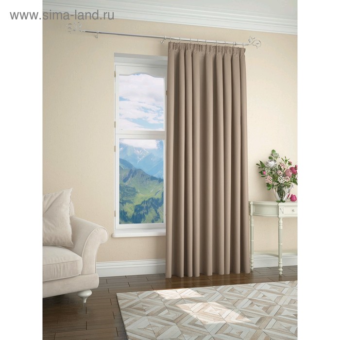 Портьера «Мелисса», размер 200 х 260 см, жаккард, капучино