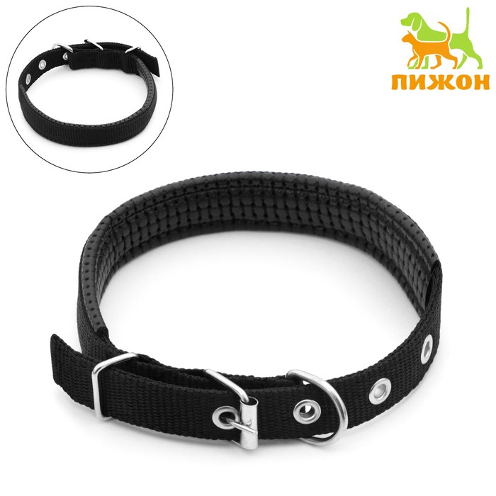 

Ошейник "Комфорт" комбинированный, 45 х 2 см, ОШ 30-39 см, черный