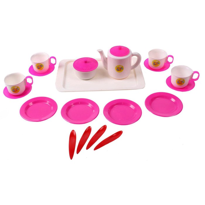 фото Посуда для кукол «набор чайный», 19 элементов пластмастер