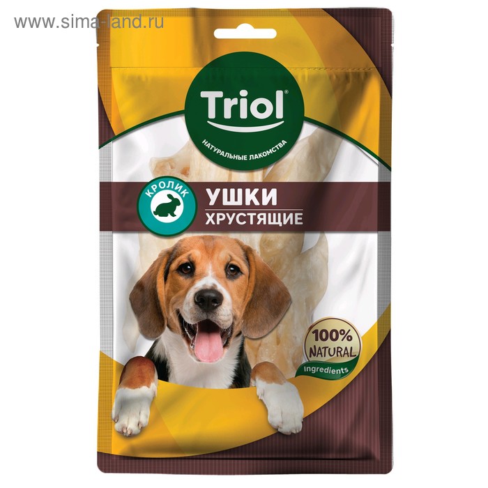 

Ушки кроличьи хрустящие для собак Triol, 30 г