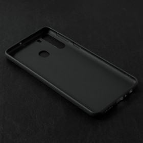 

Чехол Qumann, для Samsung Galaxy A21, силиконовый, матовый, черный