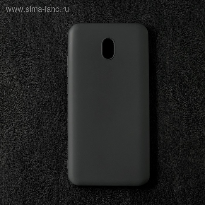 Чехол Qumann, для Xiaomi Redmi 8A, силиконовый, матовый, черный