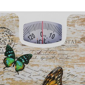 

УЦЕНКА Весы напольные Irit IR-7312, механические, до 130 кг, рисунок "бабочки"