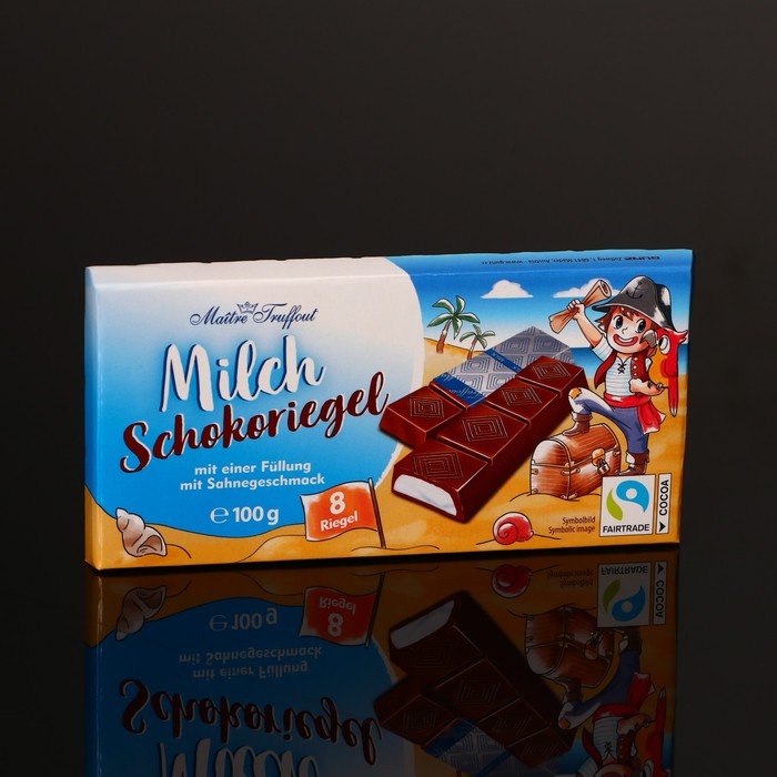 фото Батончики maître truffout из молочного шоколада, сливочно-кремовая начинка, 100 г