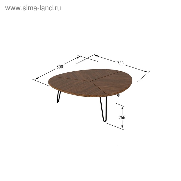 

Стол журнальный «Эйтон 230», 800 × 750 × 255 мм, цвет орех альберо