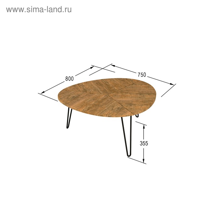 

Стол журнальный «Эйтон 330», 800 × 750 × 355 мм, цвет дуб американский