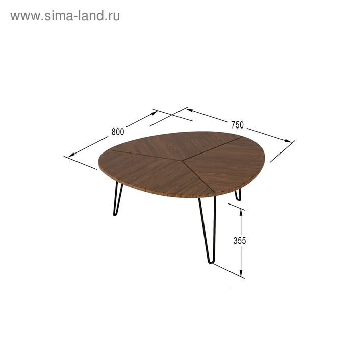 

Стол журнальный «Эйтон 330», 800 × 750 × 355 мм, цвет орех альберо