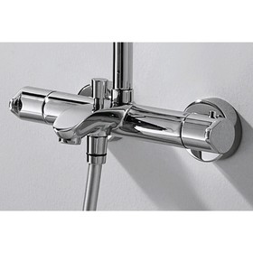 Душевая система BRAVAT Waterfall SS F639114C-A5-RUS, с термостатом, душ круглый 300 мм, хром 50486 от Сима-ленд