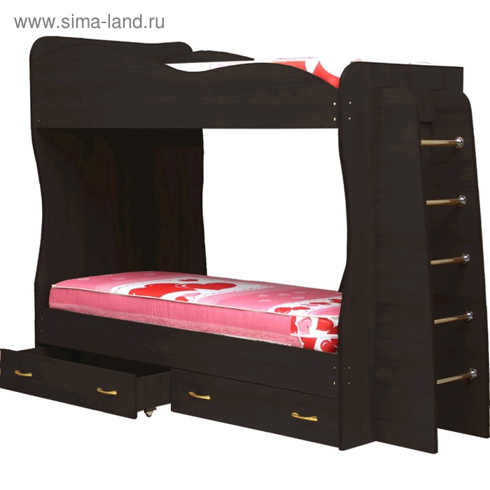 Кровать детская двухъярусная «Юниор 1», 800х2000 мм, лдсп, цвет венге