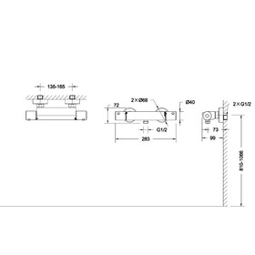 

Смеситель термостатический для душа BRAVAT Stream F93984C-01B, с двумя ручками, хром