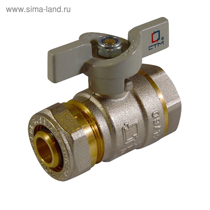 

Кран шаровой "СТМ" СТАНДАРТ, 20х3/4", цанга/внутренняя, бабочка