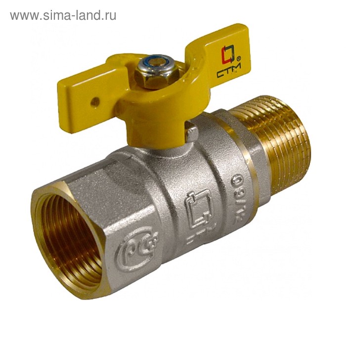 

Кран шаровой газовый "СТМ" ГАЗ, 3/4", внутренняя/наружная, бабочка