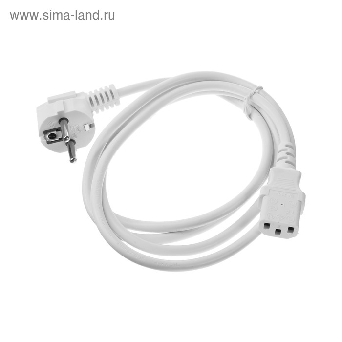 

Кабель питания Cablexpert PC-186W-VDE, Schuko - C13, VDE, 10 А, 1.8 м, белый