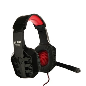 Наушники Blast BAH-630, игровые, полноразмерные, микрофон, 3.5 мм, 2.2 м, черно-красные Ош