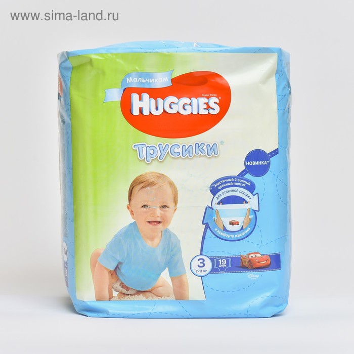 

Трусики-подгузники Huggies Conv. Pack, для мальчиков, размер 3, (7-11 кг), 19 шт