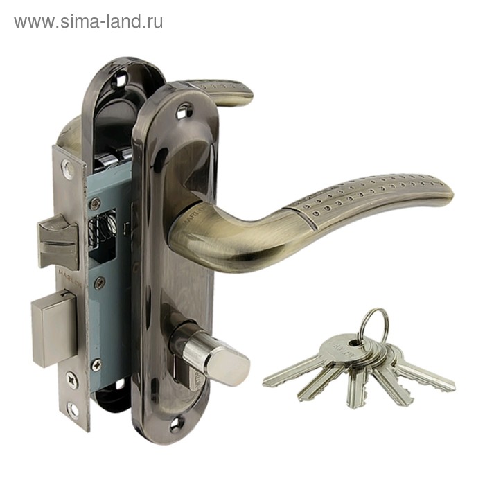 

Замок врезной MARLOK 50/LA02-ЦМВ70, межосевое 50 мм, ключ/вертушка, цвет бронза