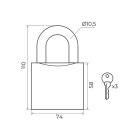 

Замок навесной MARLOK ВС-1 2.75 ПП