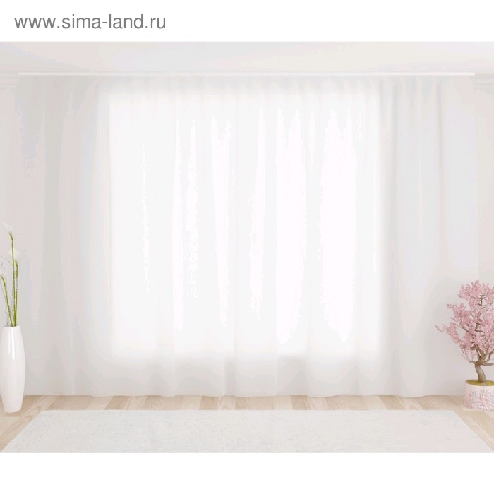 Тюль, размер 290 × 260 см, цвет белый