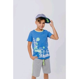 

Футболка для мальчиков, рост 128 см, цвет голубой