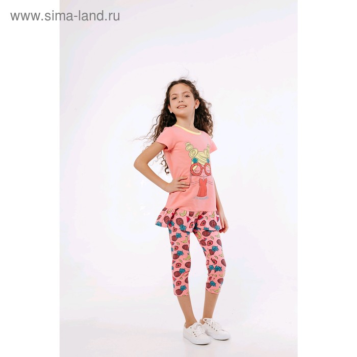 фото Платье для девочек, рост 134 см, цвет персик batik