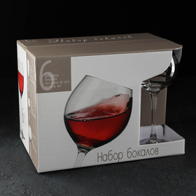 

Набор бокалов для вина GiDGLASS «Серпантин», 280 мл, 6 шт, серебро