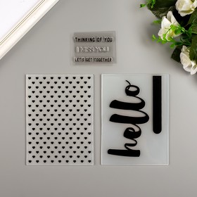 

Набор папок для тиснения и штампов American Crafts "Hello" 5 шт