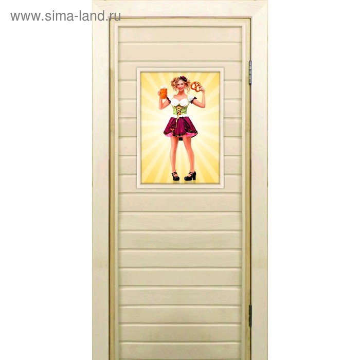 дверь для бани со стеклом 40 60 поленница 2 180×70см коробка из осины Дверь для бани со стеклом (40*60), Фройлен-2, 180×70см, коробка из осины