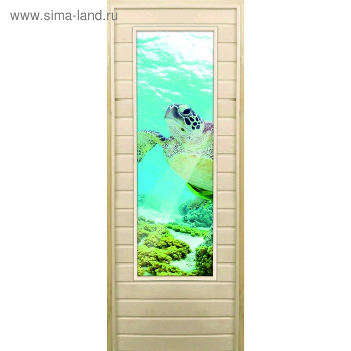 дверь для бани со стеклом 43 129 погреб 1 190×70см коробка из осины Дверь для бани со стеклом (43*129), Черепаха-1, 190×70см, коробка из осины