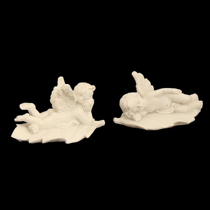 Сувенир "Белоснежный ангел, спящий на листе", МИКС