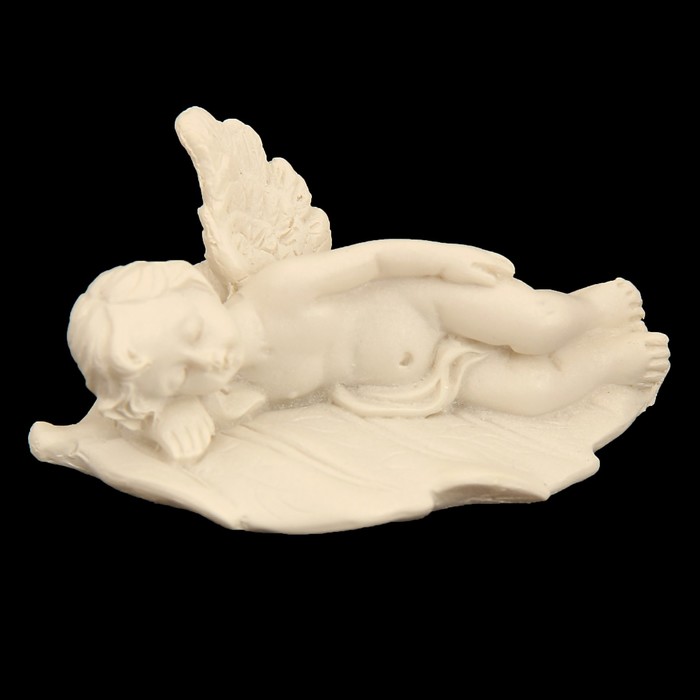 Сувенир "Белоснежный ангел, спящий на листе", МИКС