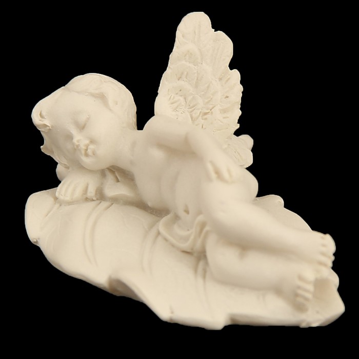 Сувенир "Белоснежный ангел, спящий на листе", МИКС