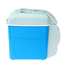 Холодильник автомобильный 7.5 литров, 12 В, с функцией подогрева, серо-голубой от Сима-ленд