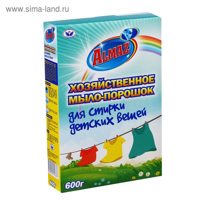 Almaz Хозяйственное Мыло-Порошок для стирки детских вещей, 600 гр цена и фото