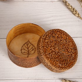 

Шкатулка "Жар-птица", круглая